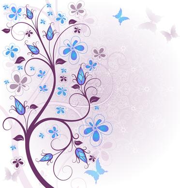 beautiful floral spring backgrounds vector