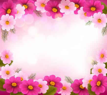 beautiful flower frame vector graphics