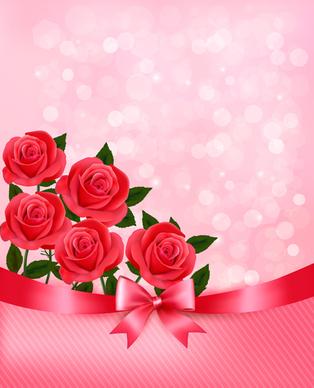 beautiful flower with pink backgrounds vector