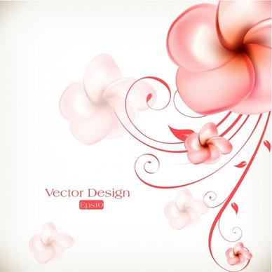 petals background bright modern design curves decor