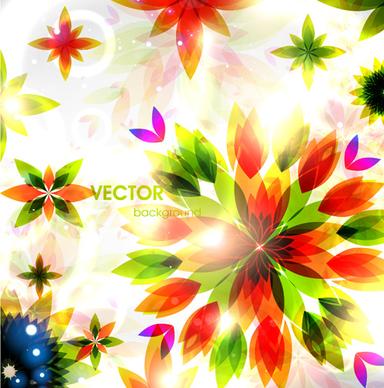 beautiful flowers elements background vector