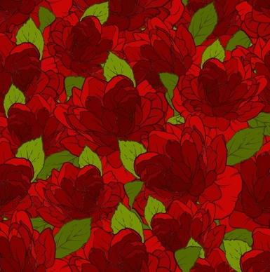 beautiful flowers seamless pattern art vector
