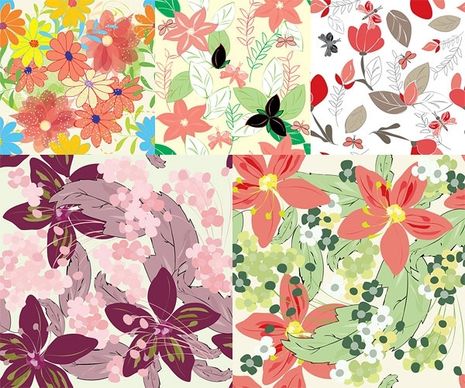 beautiful flowers vector background