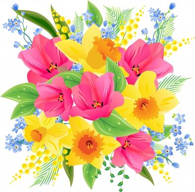 flowers background colorful blooming decor