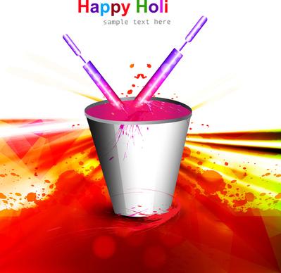 beautiful gulal colorful background of holi festival grunge design illustration vector