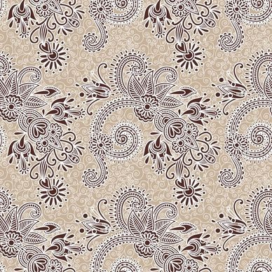floral pattern traditional flat retro design