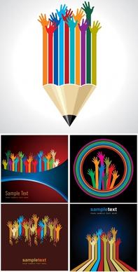 beautiful hand forms vector