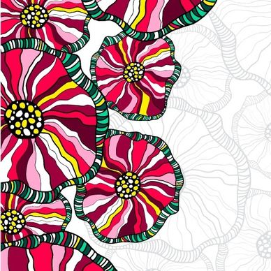 beautiful handpainted pattern background 04 vector