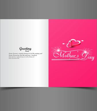 beautiful heart concept mothers day greeting card vector