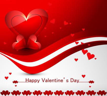 beautiful heart stylish text design for happy valentines day colorful card background