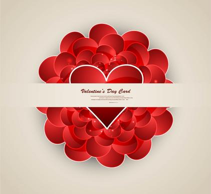 beautiful heart stylish text valentines day card design