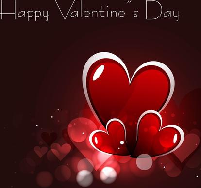 beautiful heart stylish valentines day card design