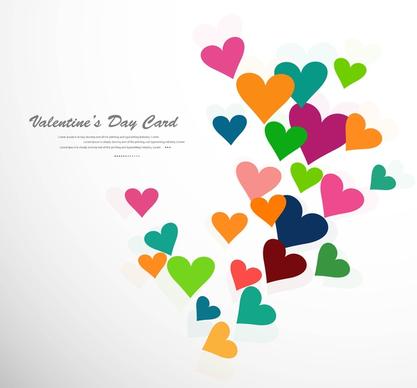 beautiful hearts stylish text valentines day card design