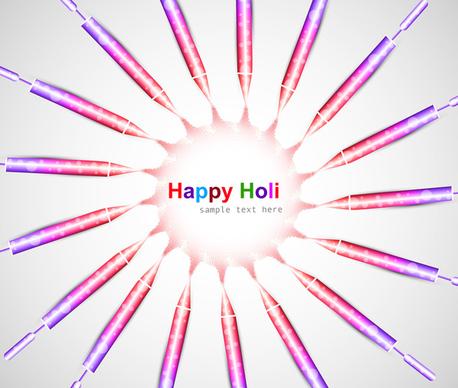 beautiful holi colorful text celebration background festival vector design