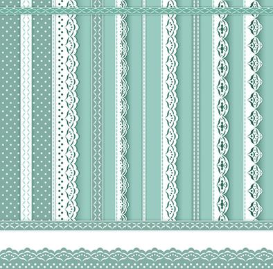 beautiful lace borders vector design