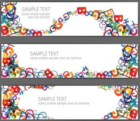 beautiful letter banner vector