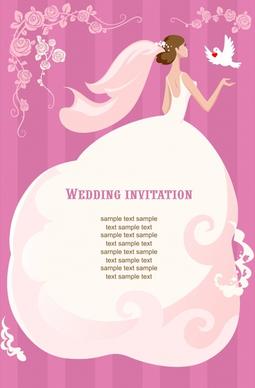 beautiful love bride wedding vector