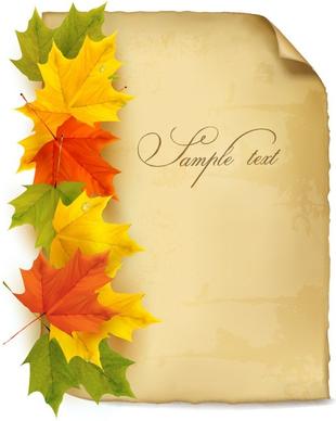 beautiful maple leaf background 01 vector