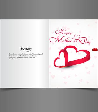 beautiful mothers day greeting card presentation design