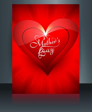 beautiful mothers day template brochure card reflection design