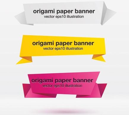 beautiful origami decorative graphics vector 2