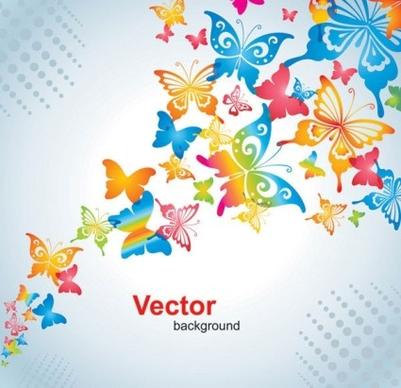 beautiful ornate butterfly background vector
