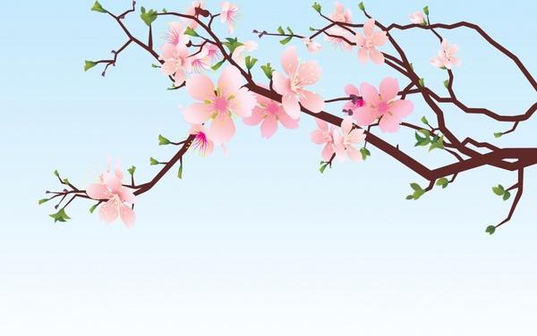 cherry blossom painting colorful oriental decor
