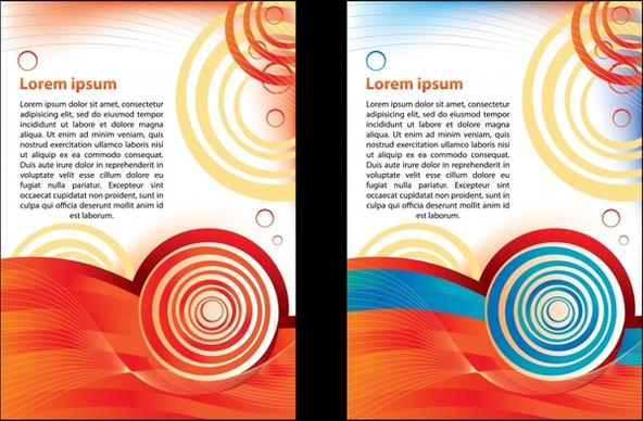 brochure background templates colorful dynamic twist rounds decor