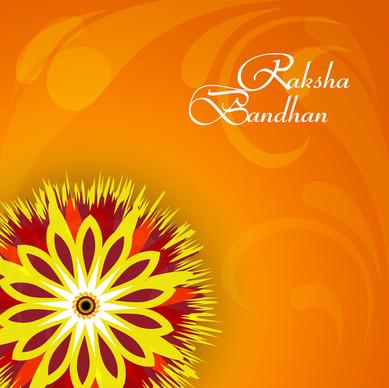 beautiful raksha bandhan background colorful card design