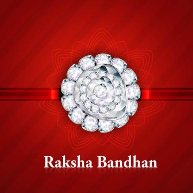 beautiful raksha bandhan indian hindu festival background vector