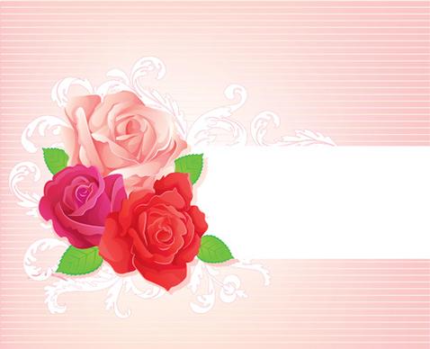 beautiful rose banner vector design