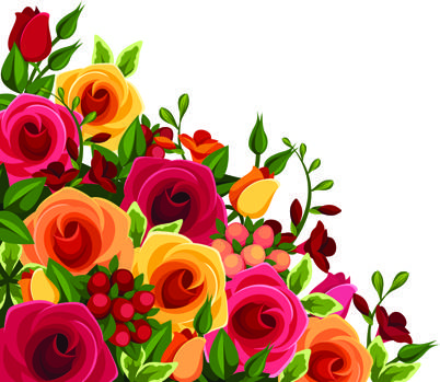 beautiful roses art background vector