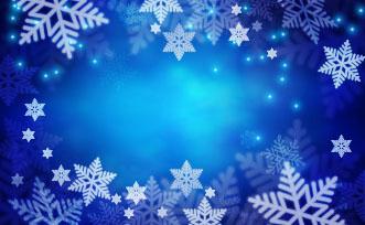 beautiful snowflake with blue background vector