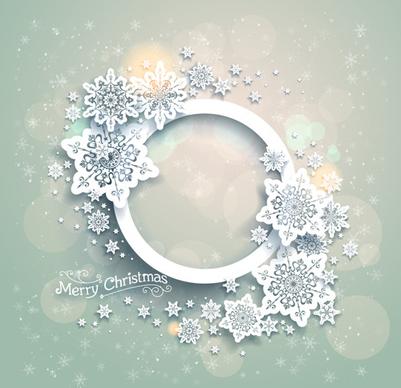 beautiful snowflake with shiny background vector