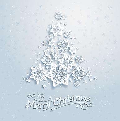 beautiful snowflakes christmas backgrounds vector