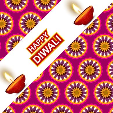 beautiful stylish rangoli happy diwali colorful hindu diya festival background