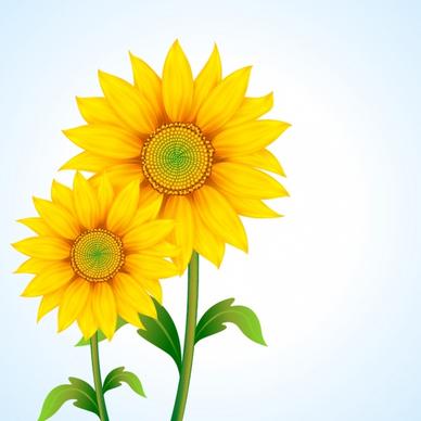 sunflower background bright colored modern design