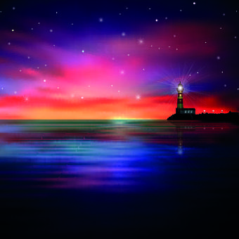 beautiful sunset background vector graphics