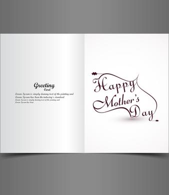 beautiful text concept mothers day greeting card vector