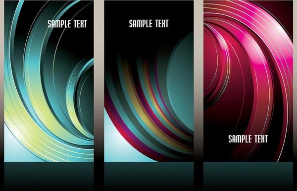 decorative background templates modern shiny colored curves