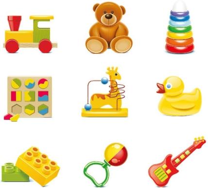 beautiful toys for children 01 vector