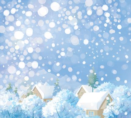 beautiful winter natural vector backgrounds