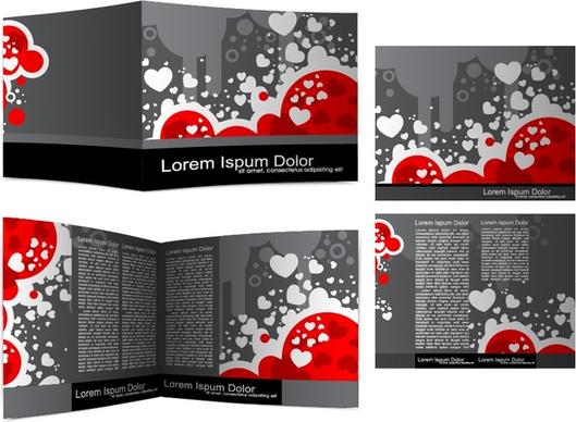 leaflet brochure templates modern dark hearts decor