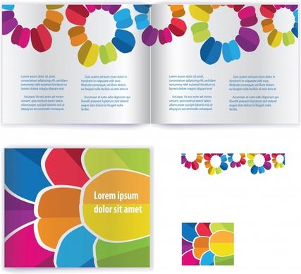 booklet background colorful flat petals decor
