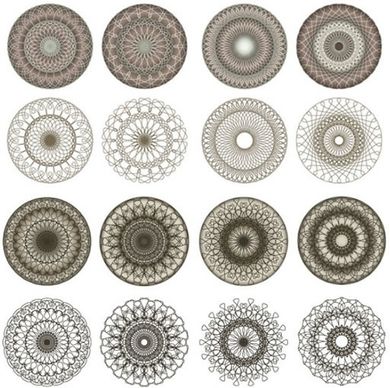 kaleidoscope pattern templates symmetric illusive seamless circles sketch