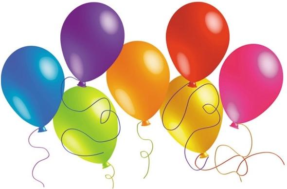beautifully colored balloons 01 vector
