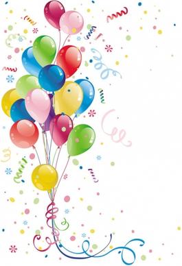 beautifully colored balloons 03 vector