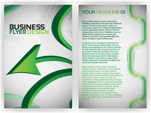 business flyer templates modern shiny arrows lines decor