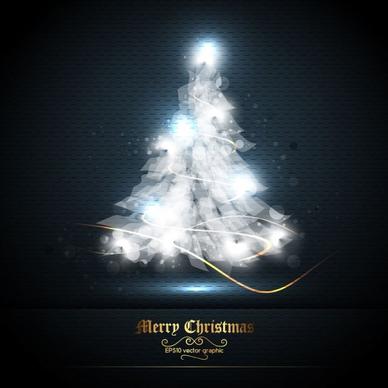 beautifully halo christmas tree 01 vector