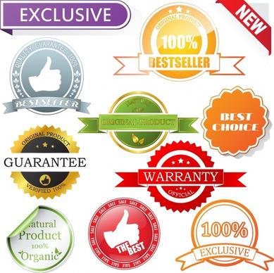 sale labels templates modern bright colored circles shapes
